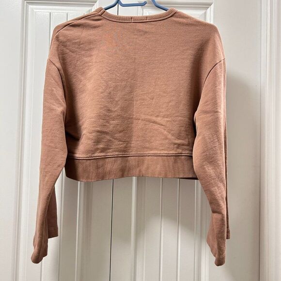 Dynamite Cropped Crewneck Sweater Rose Brown - XS - Picture 3 of 10